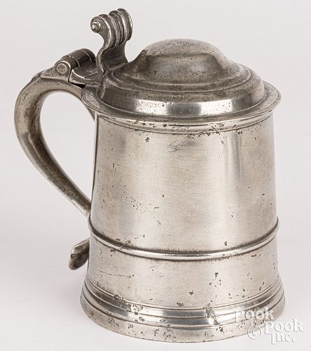 ENGLISH PEWTER TANKARD, EARLY