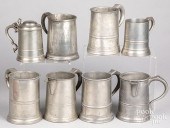 ENGLISH PEWTER TANKARDS AND MU