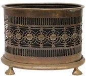 ENGLISH PIERCED BRASS COAL HOD