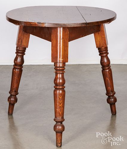 ENGLISH PINE CRICKET TABLE, 19TH