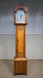 ENGLISH PINE TALL CASE CLOCK,