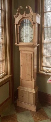 ENGLISH PINE TALL CLOCKwith 8-