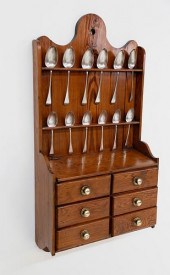 ENGLISH PITCH PINE HANGING SPO