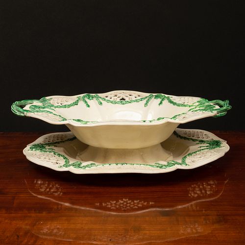 ENGLISH POLYCHROMED CREAMWARE