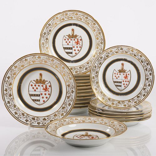 ENGLISH PORCELAIN ARMORIAL PART
