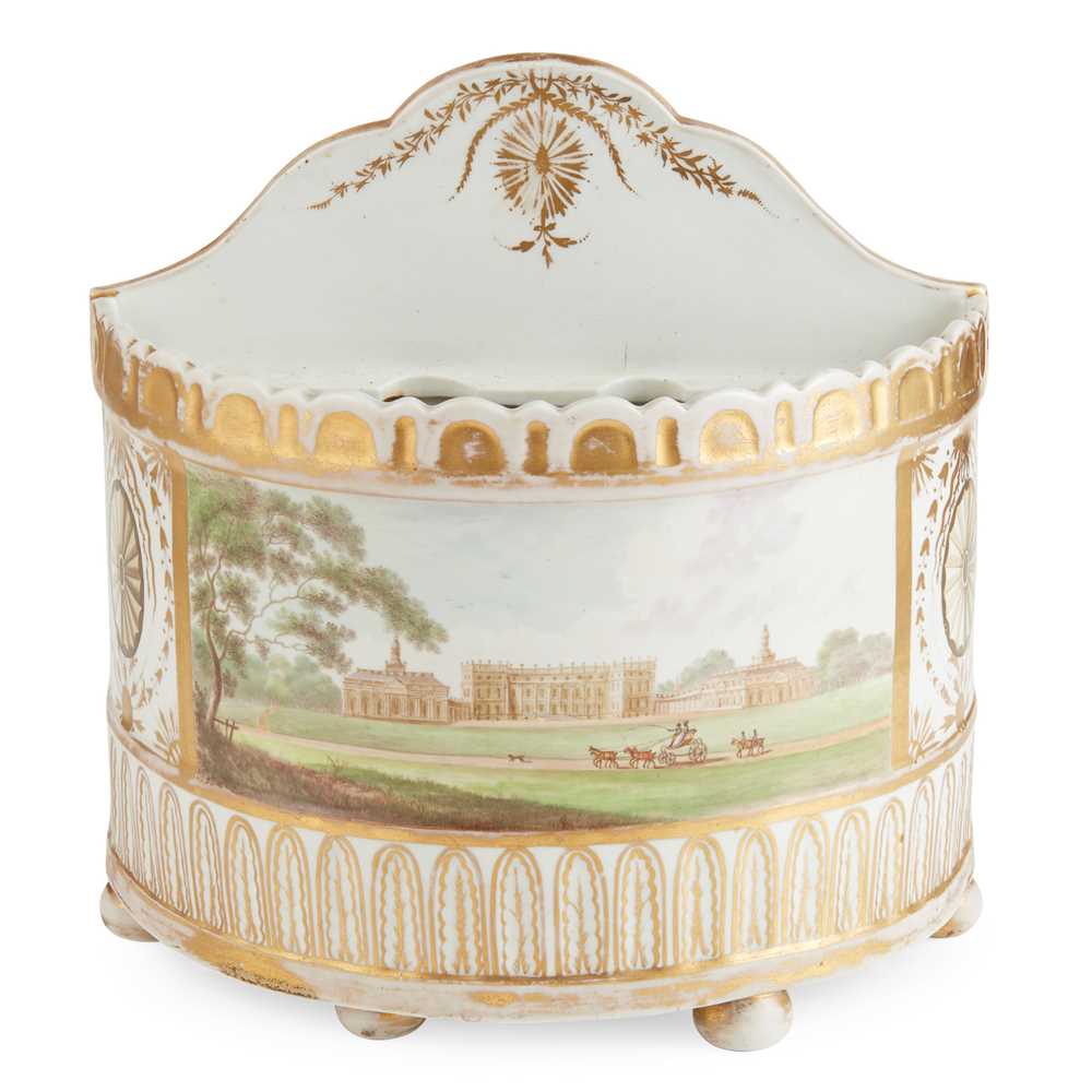 ENGLISH PORCELAIN BOUGH POT, OF