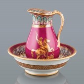 ENGLISH PORCELAIN BOWL & PITCH