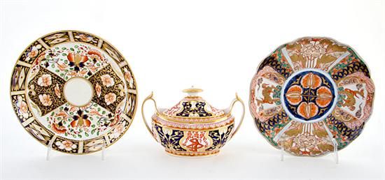 English porcelain covered sugar and
