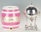 ENGLISH PORCELAIN GIN BARREL &