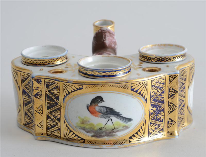 ENGLISH PORCELAIN KIDNEY-SHAPE