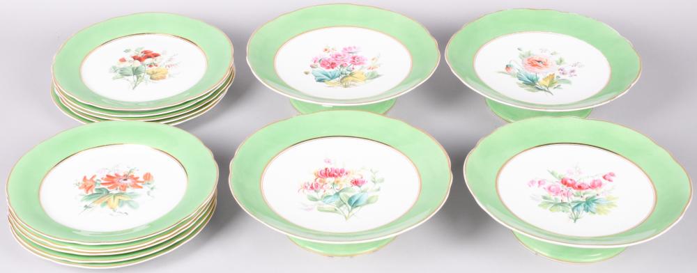 ENGLISH PORCELAIN PART DESSERT