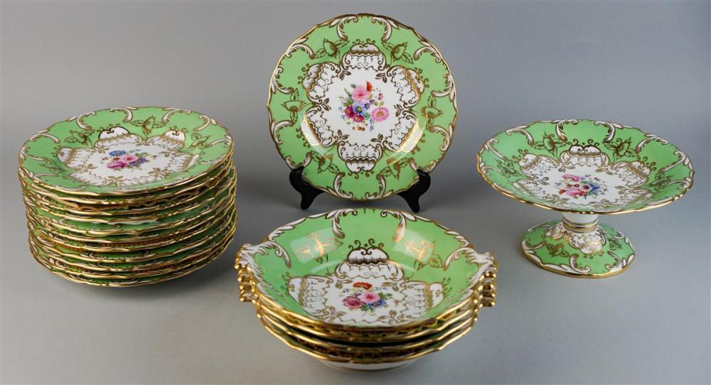 ENGLISH PORCELAIN PART DESSERT
