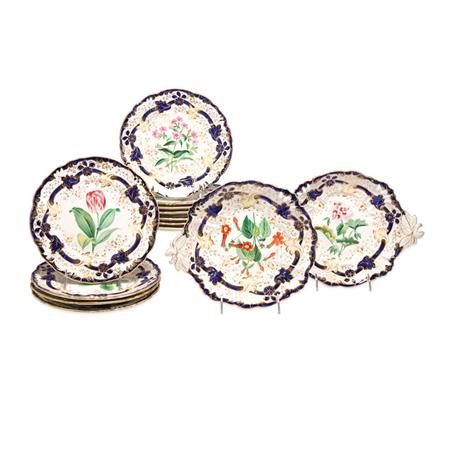 English Porcelain Partial Dessert
