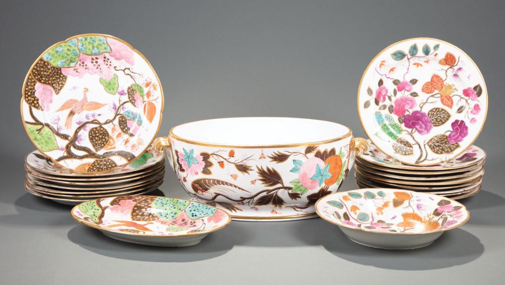 ENGLISH PORCELAIN PARTIAL DINNER
