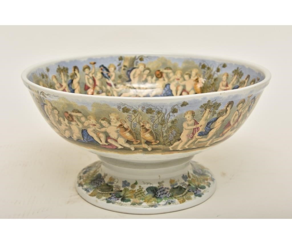 English porcelain punch bowl,