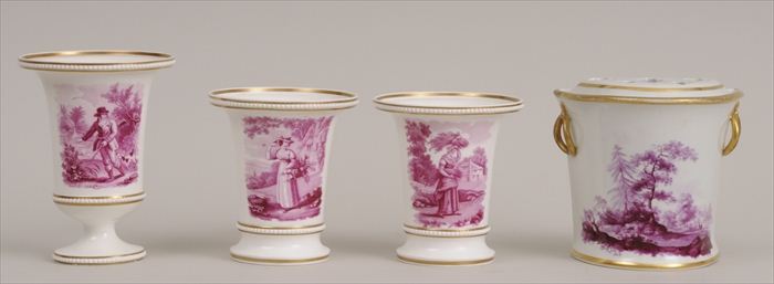 ENGLISH PORCELAIN THREE-PIECE