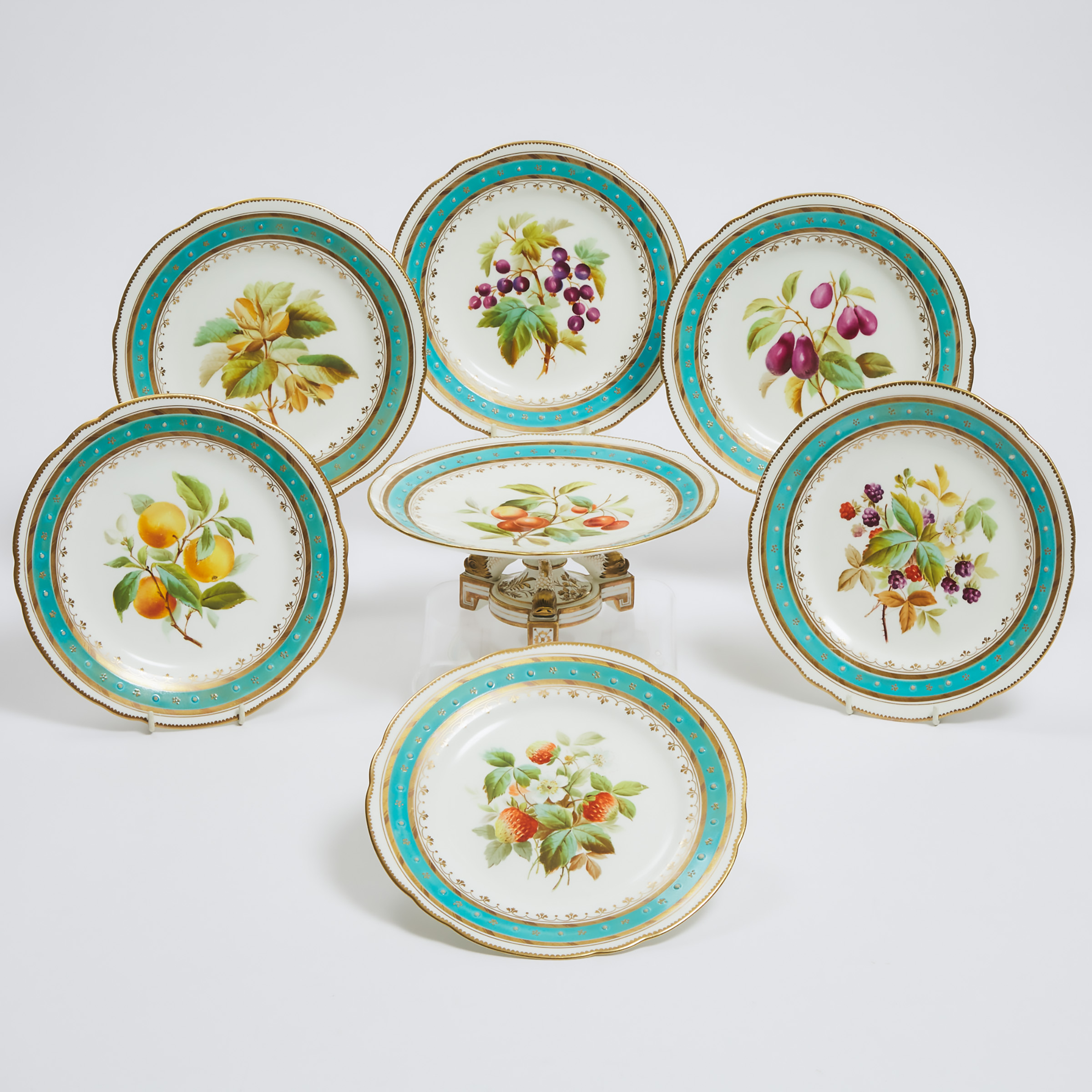 English Porcelain Turquoise and
