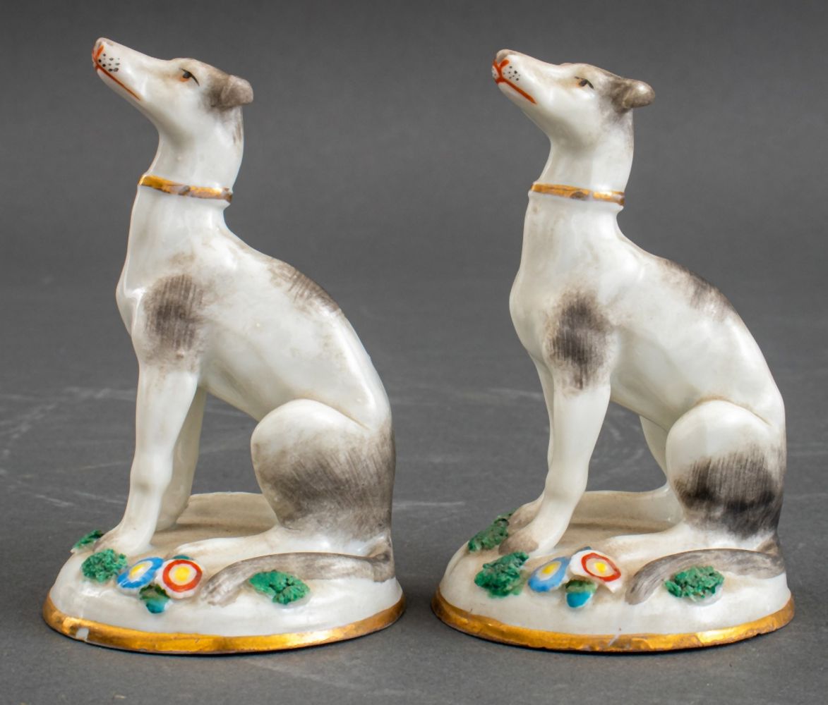 ENGLISH PORCELAIN WHIPPETS, 2 Two