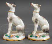 ENGLISH PORCELAIN WHIPPETS, 2