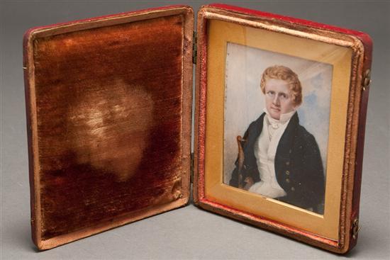 English portrait miniature on ivory