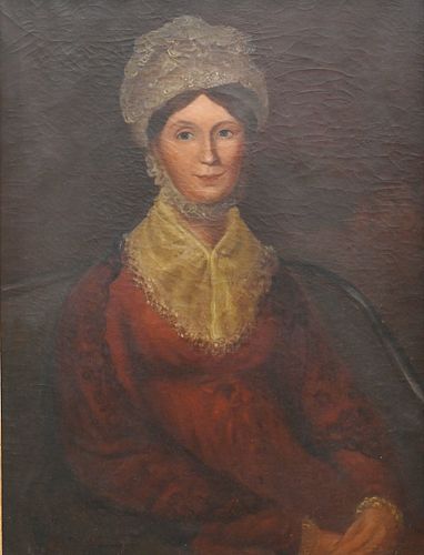 ENGLISH PORTRAIT OF A WOMAN WEARING
