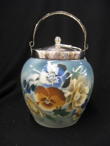 English Pottery Biscuit Jar