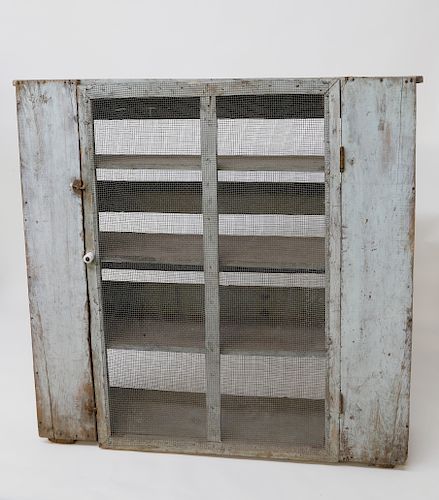ENGLISH PRIMITIVE BLUE MILK PAINTED
