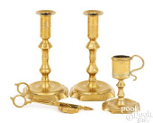 ENGLISH QUEEN ANNE BRASS UPRIG