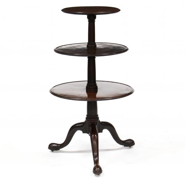 ENGLISH QUEEN ANNE MAHOGANY DUMB
