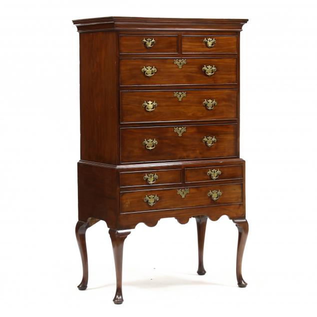 ENGLISH QUEEN ANNE MAHOGANY HIGHBOY