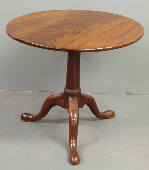 English Queen Anne mahogany tea
