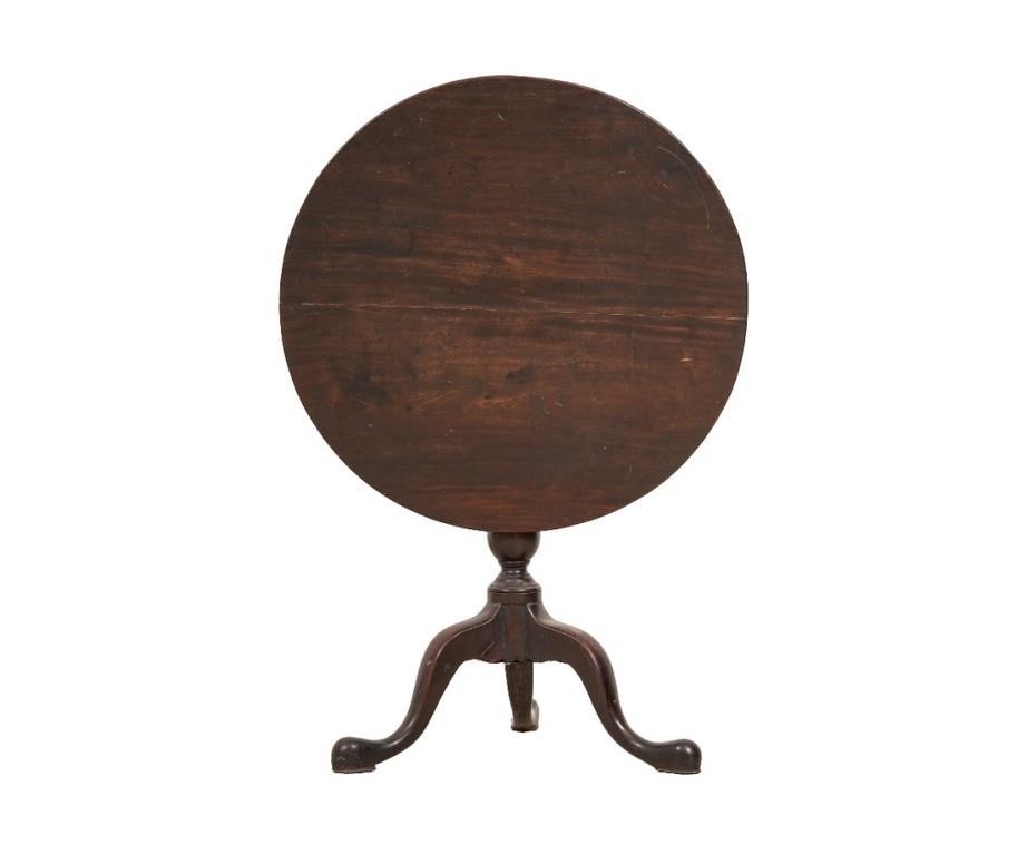 English Queen Anne mahogany tea