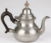 ENGLISH QUEEN ANNE PEWTER TEAP