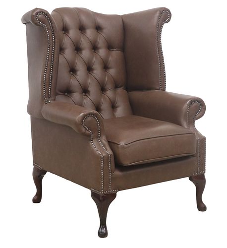 ENGLISH QUEEN ANNE STYLE BROWN