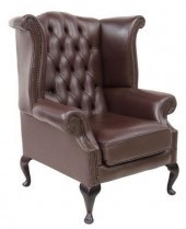 ENGLISH QUEEN ANNE STYLE LEATH