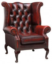 ENGLISH QUEEN ANNE STYLE LEATH