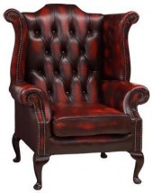 ENGLISH QUEEN ANNE STYLE LEATH