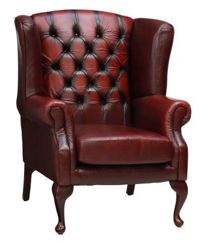 ENGLISH QUEEN ANNE STYLE LEATHER