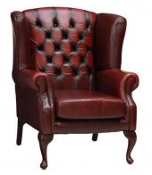 ENGLISH QUEEN ANNE STYLE LEATH
