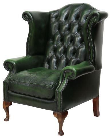 ENGLISH QUEEN ANNE STYLE LEATHER