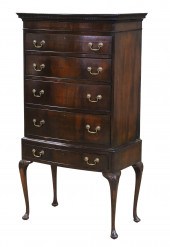 ENGLISH QUEEN ANNE STYLE MAHOG