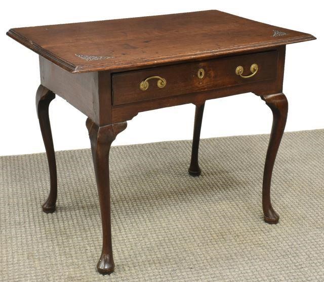 ENGLISH QUEEN ANNE STYLE OAK TABLE,