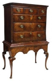 ENGLISH QUEEN ANNE STYLE WALNU