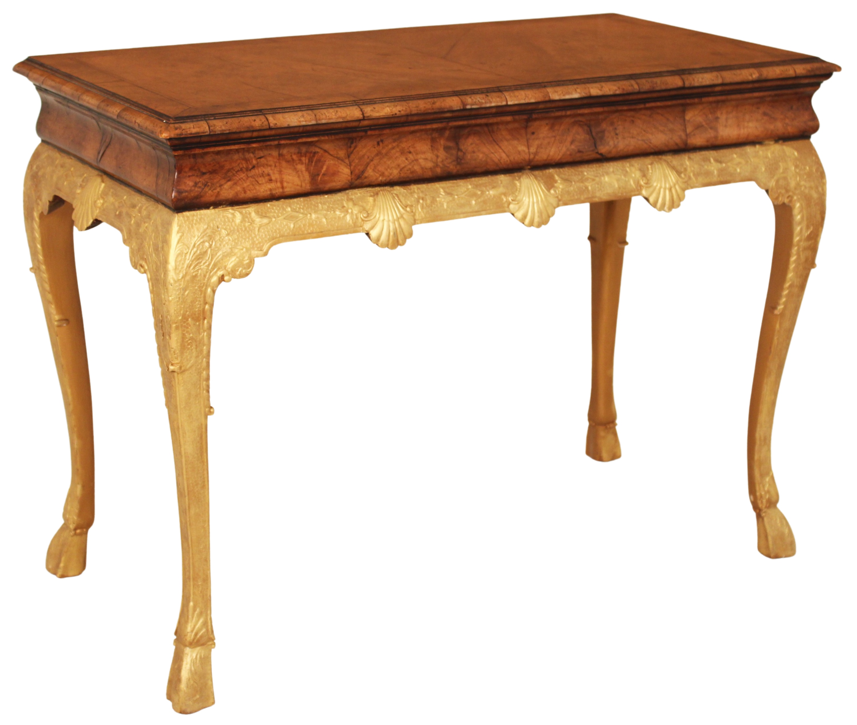 ENGLISH QUEEN ANNE WALNUT CONSOLE