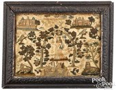 ENGLISH RAISED STUMPWORK AND N