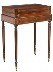 ENGLISH REGENCY BRASS-INLAID R