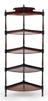 ENGLISH REGENCY CORNER ETAGERE