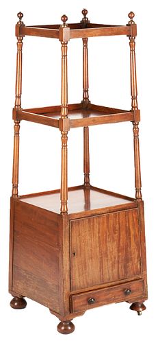 ENGLISH REGENCY MAHOGANY 2-TIER