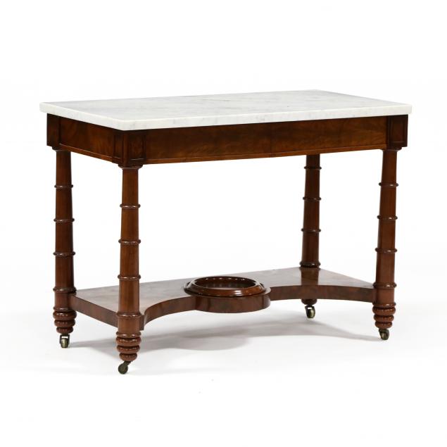 ENGLISH REGENCY MAHOGANY AND MARBLE