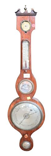 ENGLISH REGENCY MAHOGANY BAROMETER,